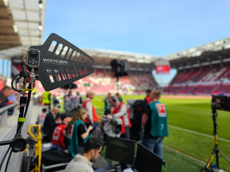 A WIsycom MRP60-IFB being used in a football stadium