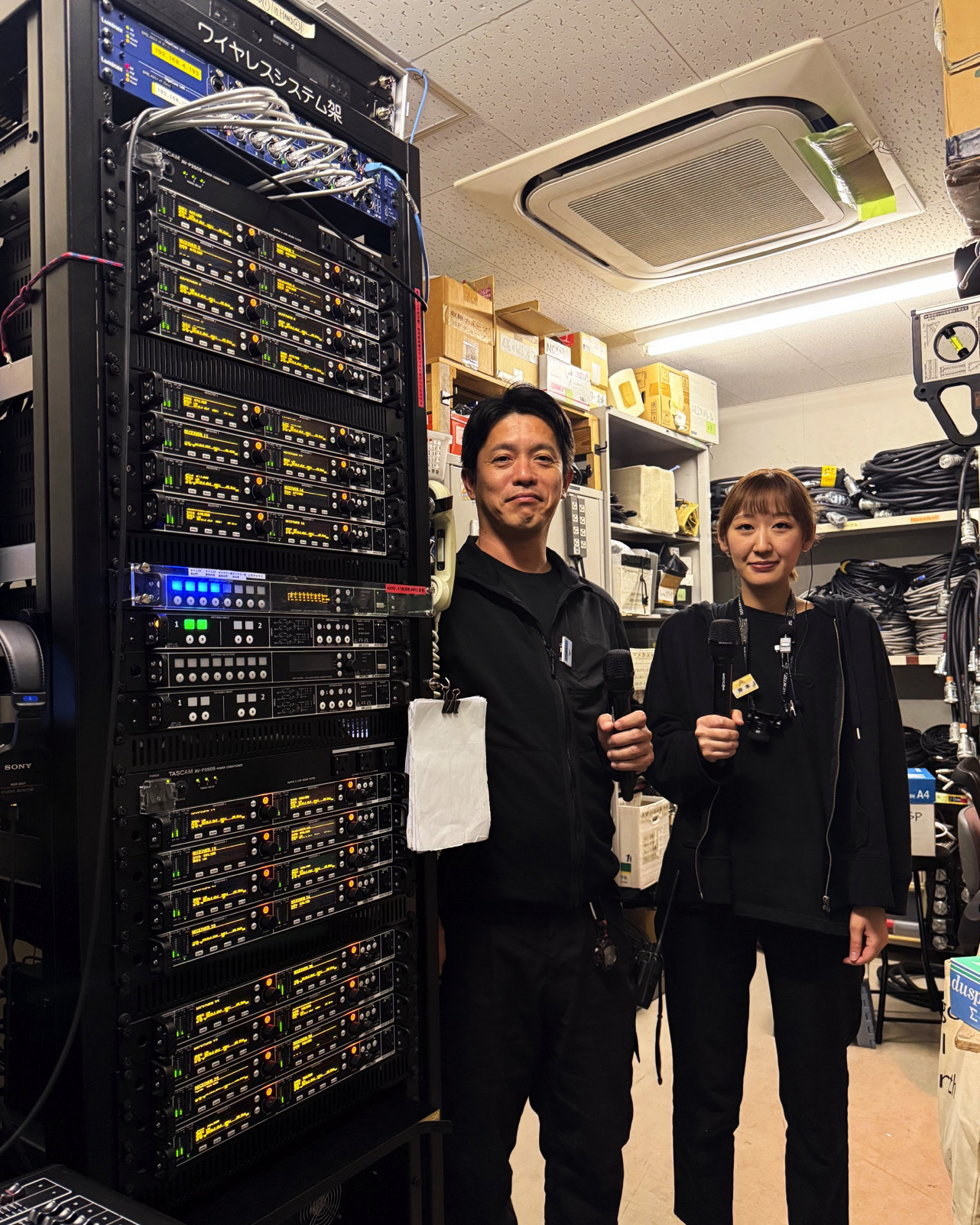 Sound engineers of the Hakataza theatre
