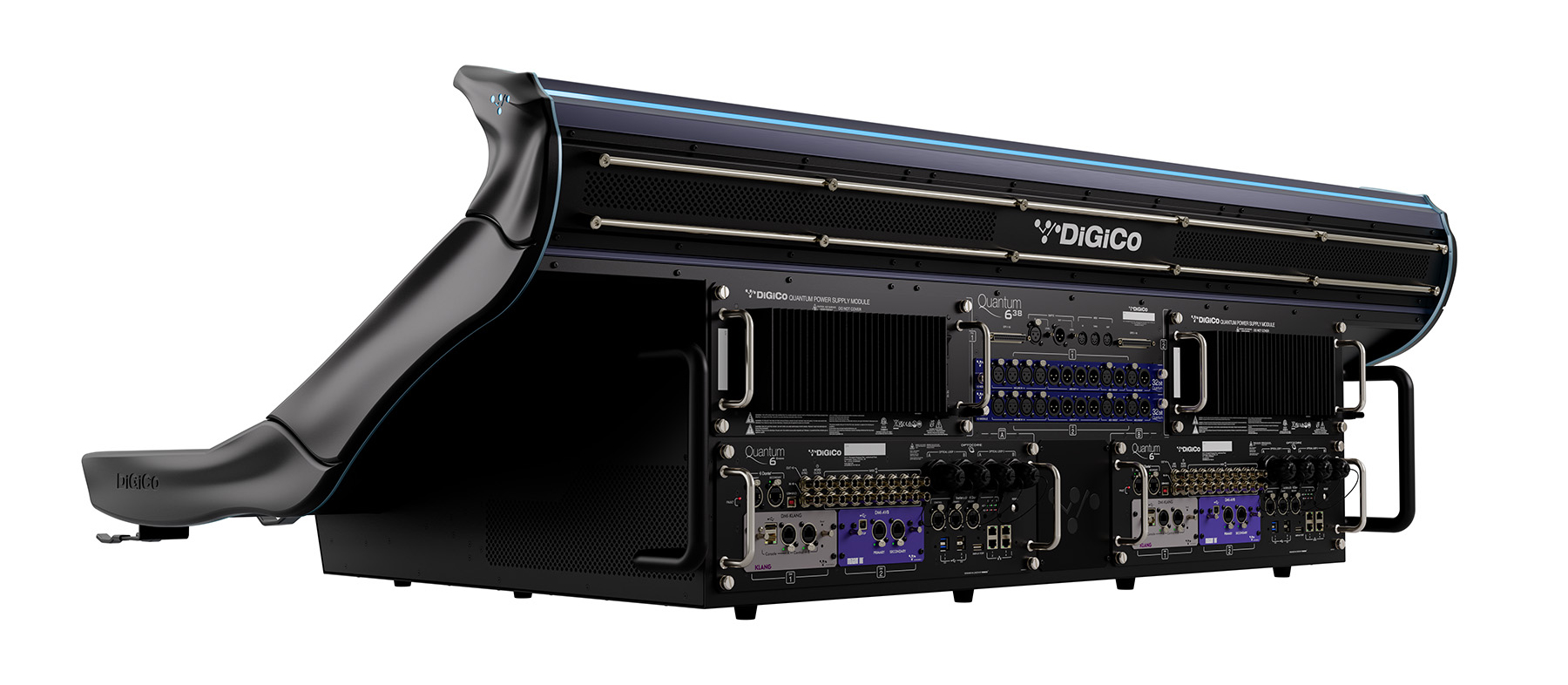 Sound engineer mixing a Laufey concert on a DiGiCo Quantum 338 console and Quantum 5 console 